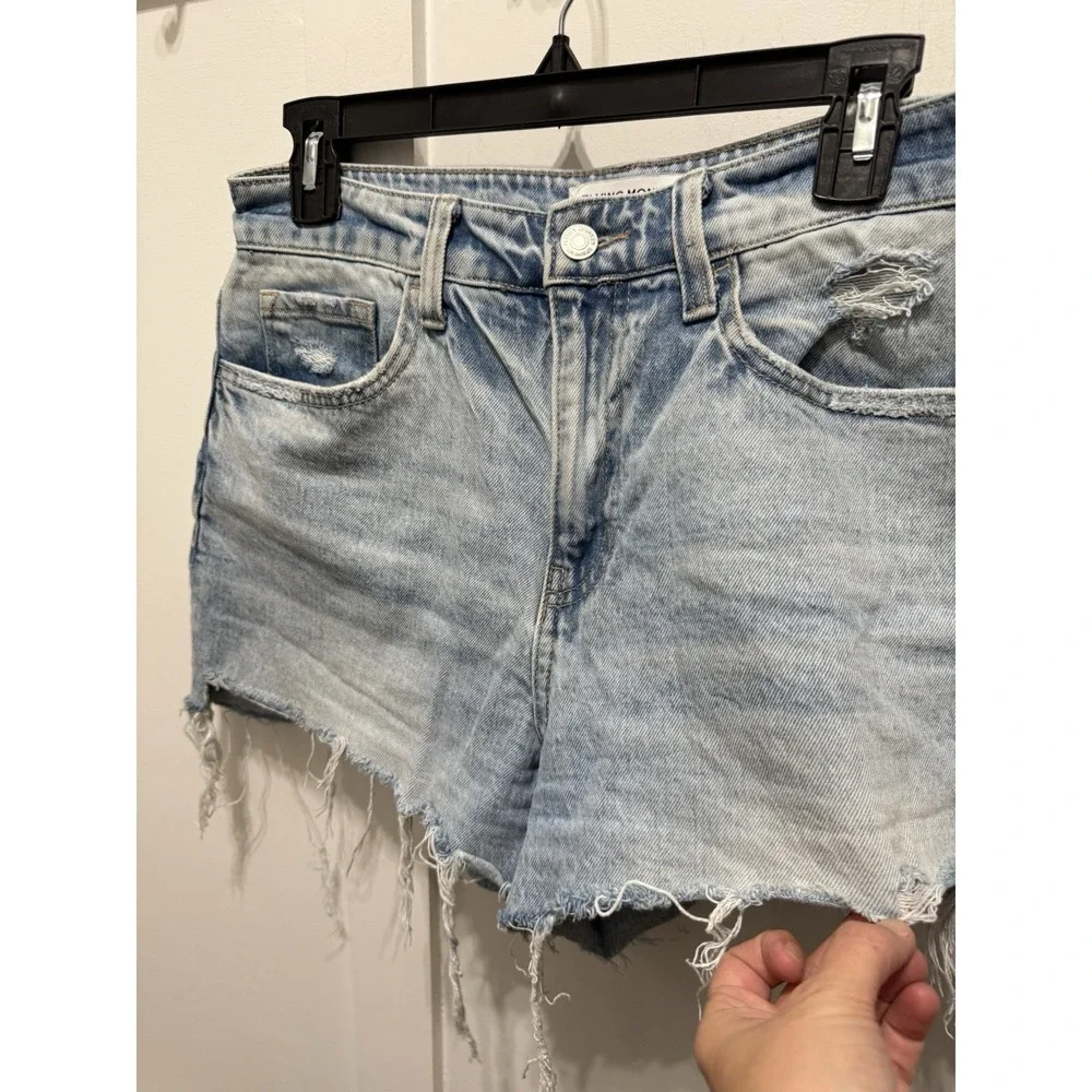 Flying Monkey Shorts size 28 Light Blue Denim‎ Jean High Rise Summer Boho Size 6