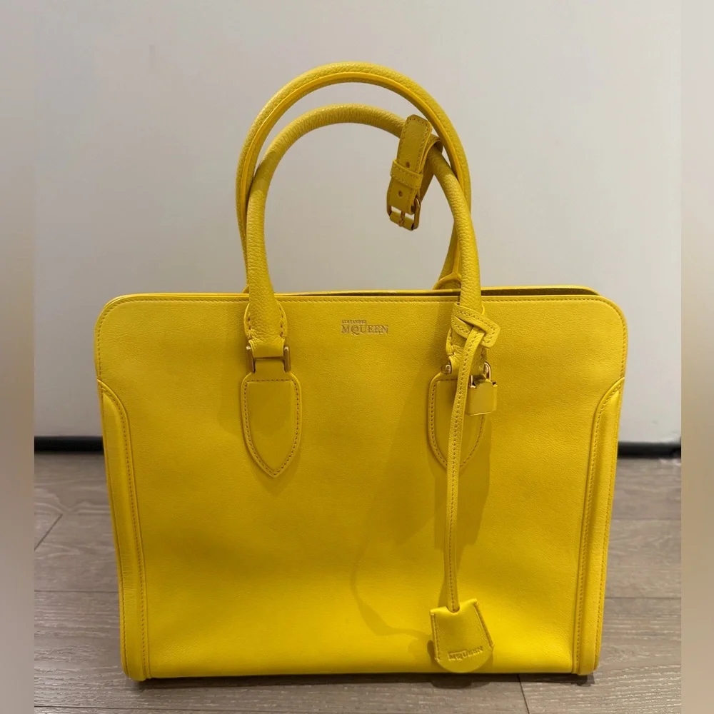 Alexander McQueen Bright Yellow Leather Tote