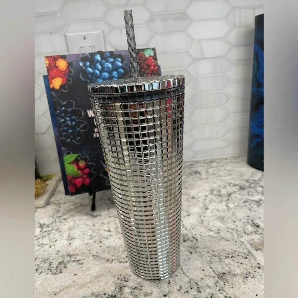 Starbucks metallic mirror
