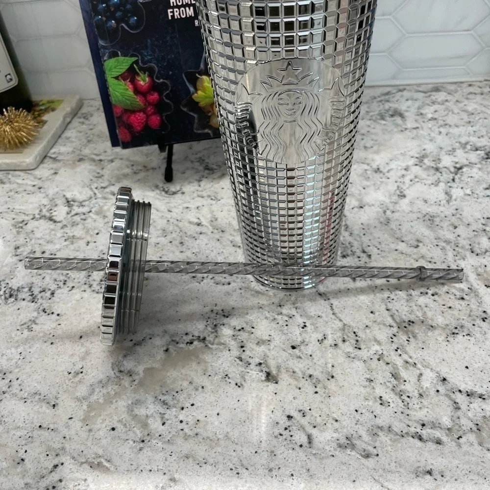 Starbucks metallic mirror