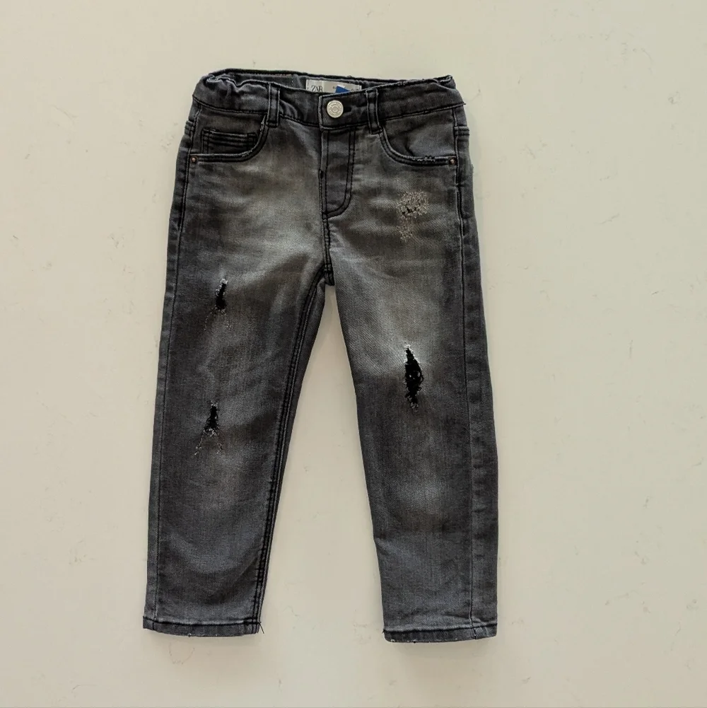 Zara | Boys Black/Grey Washed Denim‎ Jeans