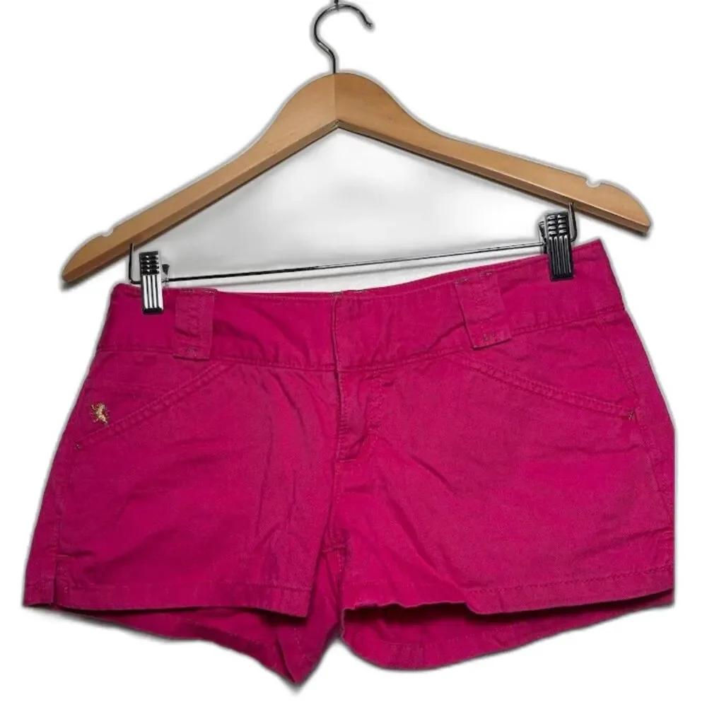 Express y2k VTG Micro Shorts Hot Pink Barbie Preppy Girly Legally Blonde sz 2