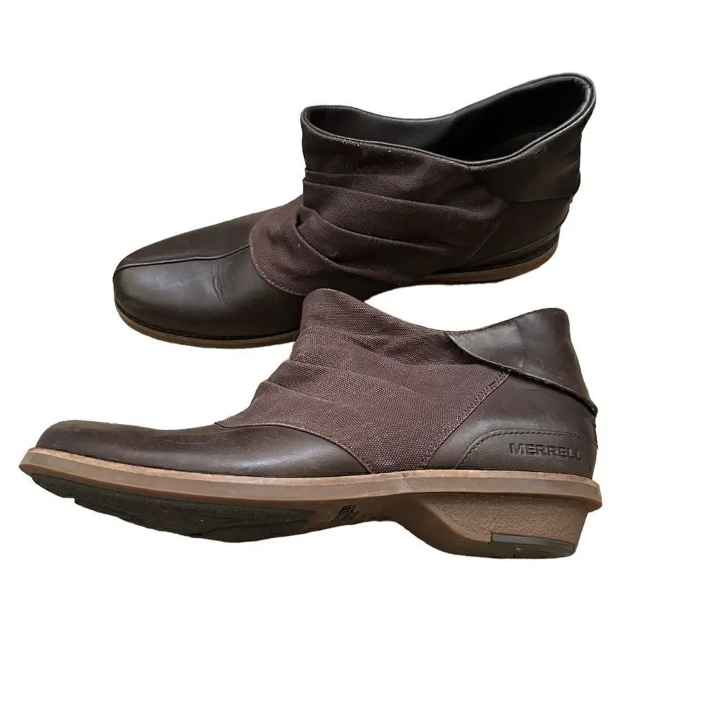 Merrell Adaline Bluff Bracken Ankle Boots Adventure Outdoors Leather Brown | 9