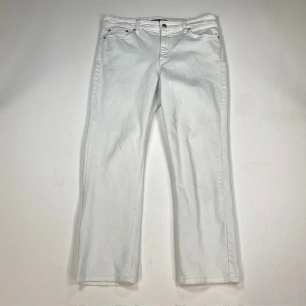 Lauren Ralph Lauren‎ Premier Straight Crop Jeans Womens 8 White Denim Pants