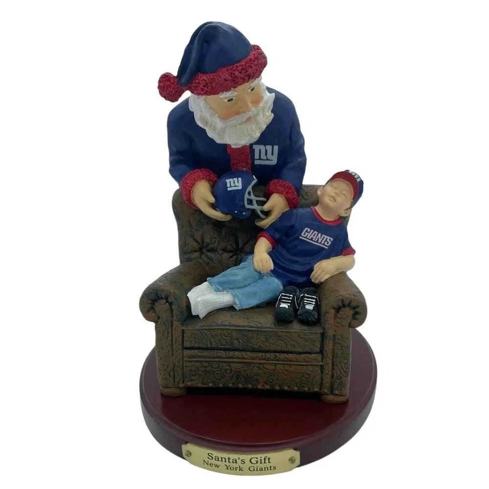 New York Giants Santas Gift 2nd Series Figurine NFL 2001 The Memory‎ Company EUC