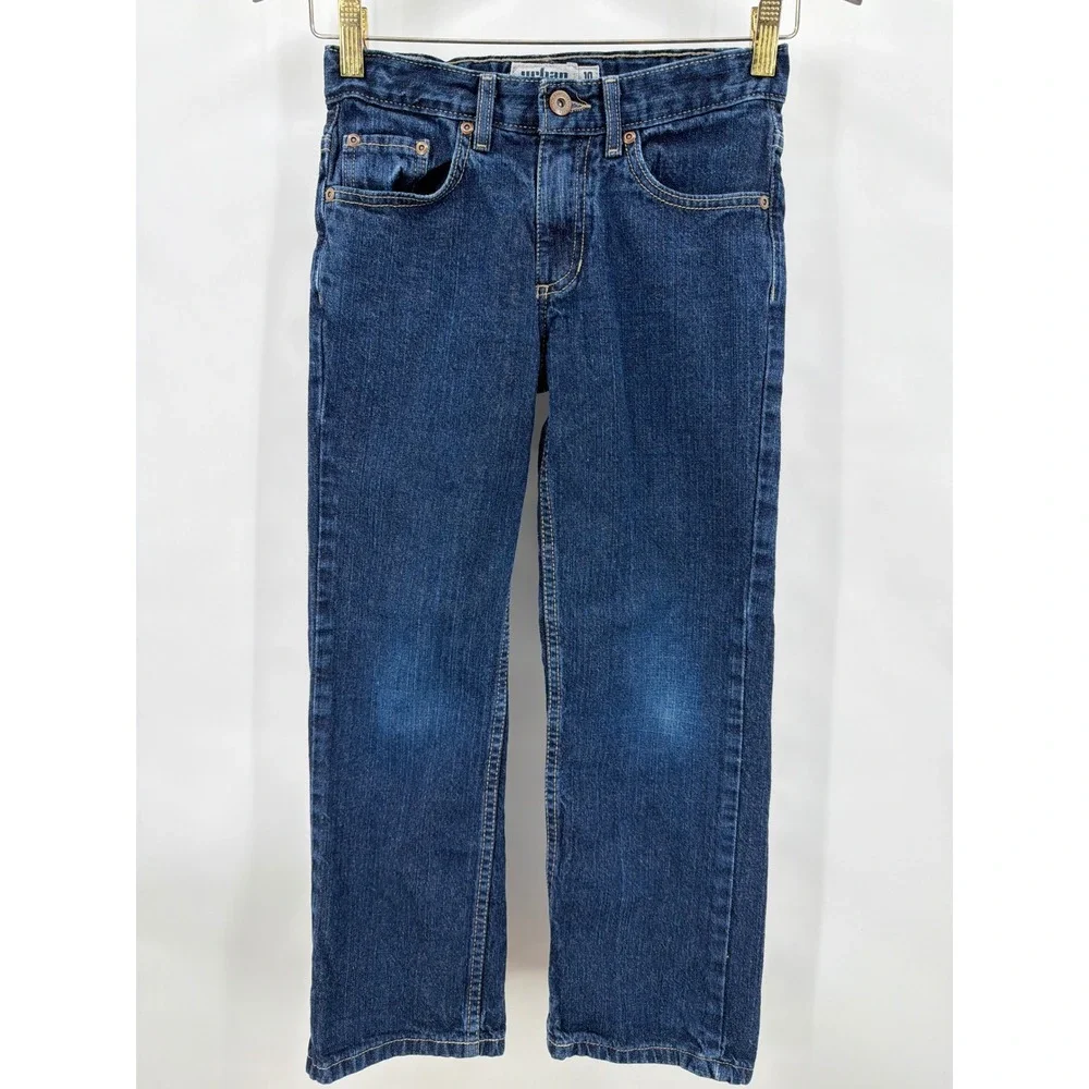 Urban Pipeline Boys Dark Wash Straight Leg Denim Jeans Size 10‎ Regular