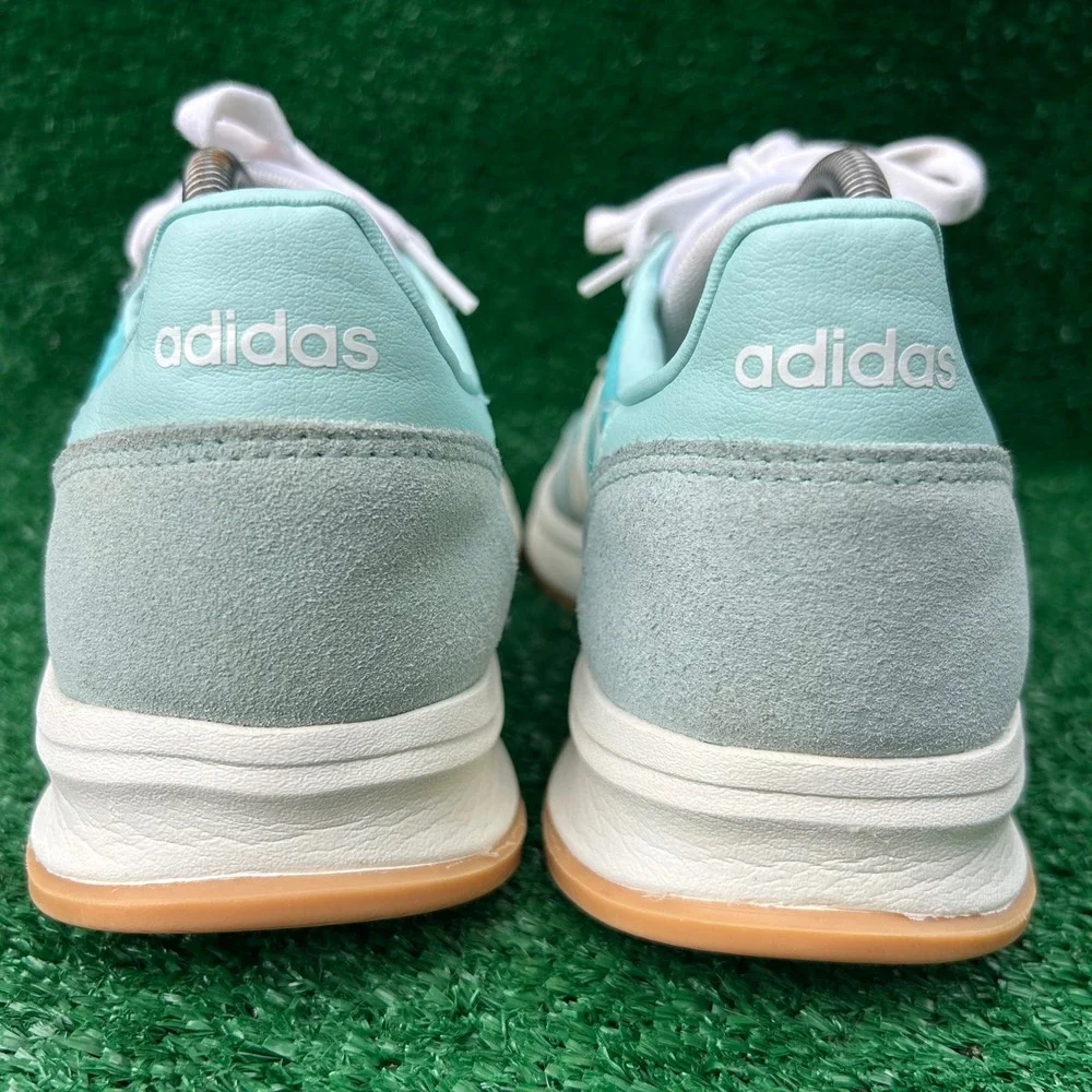 Adidas Run 60s 3.0 Mint Green Teal Suede Sneakers JQ7924 Mens‎ 10