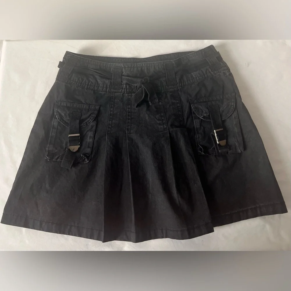 Sugar‎ and Summer Girl’s Chic Black Skirt with Buckle Pockets, Size L, NWOT