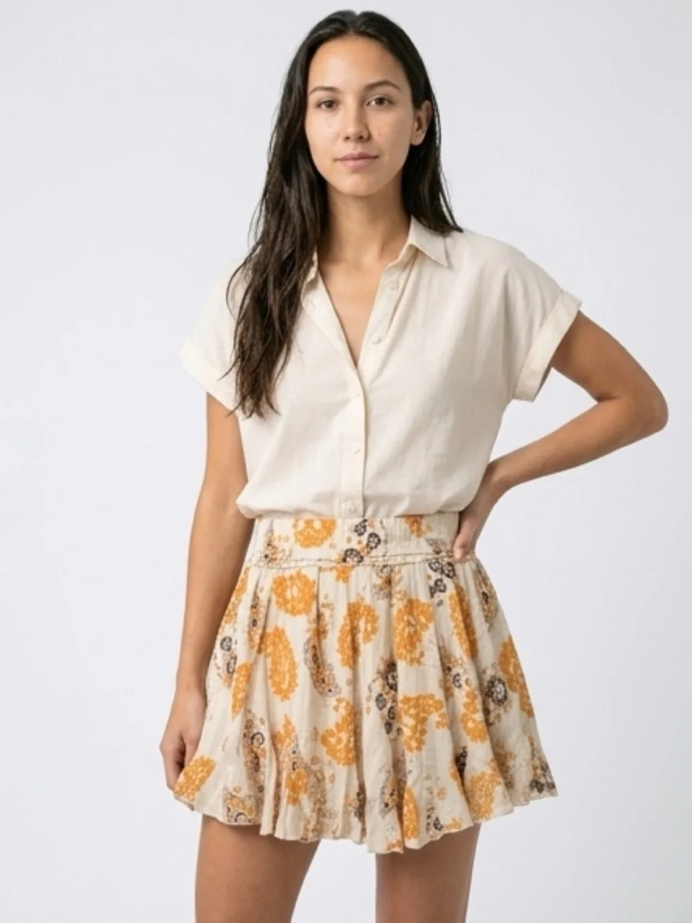 Bishop + Young Splendor Flare Skirt‎ In Montecito / NWT / Size XS