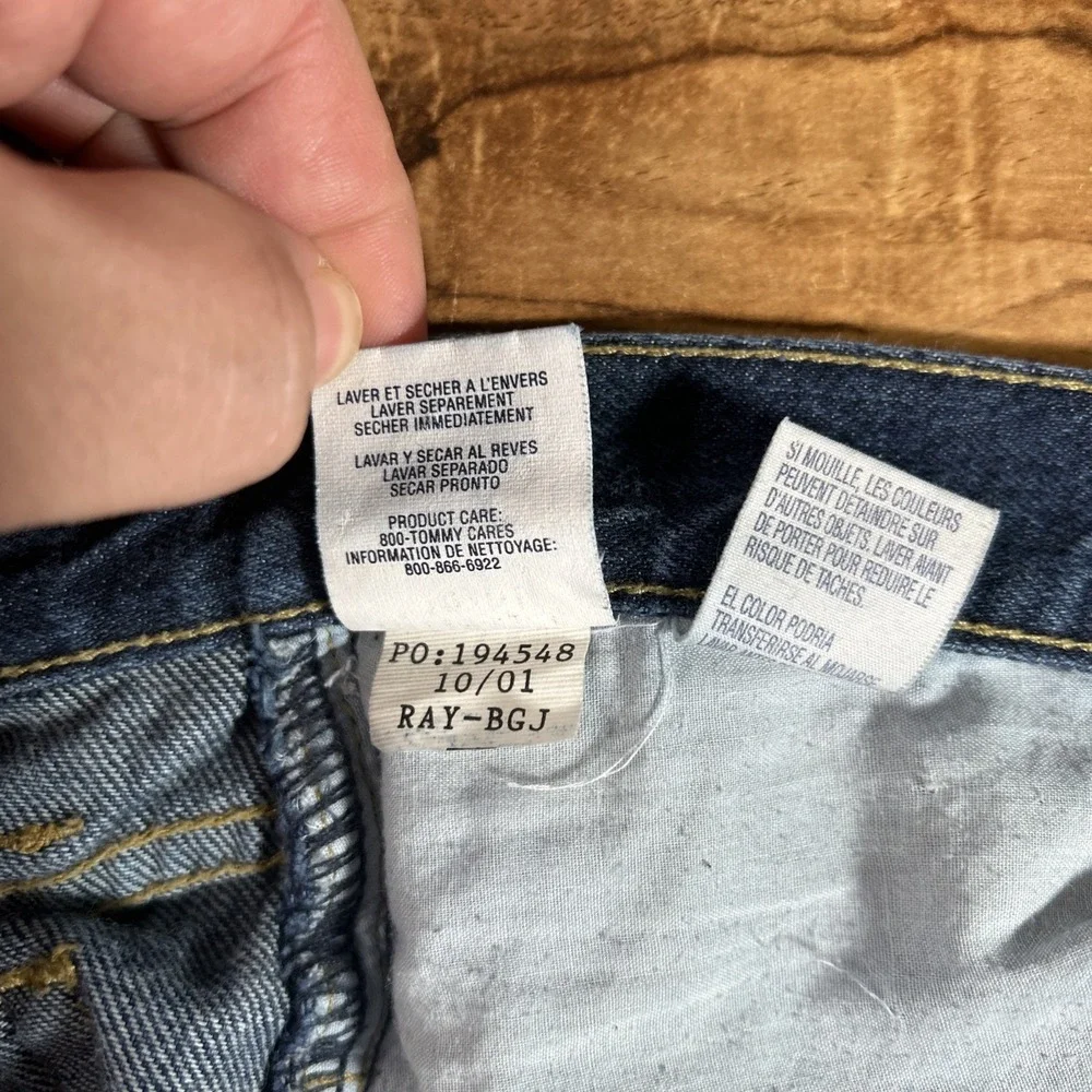 Vintage 2001‎ Tommy Hilfiger Jeans Women's 11 Blue Cuffed Capris Medium Wash Y2K