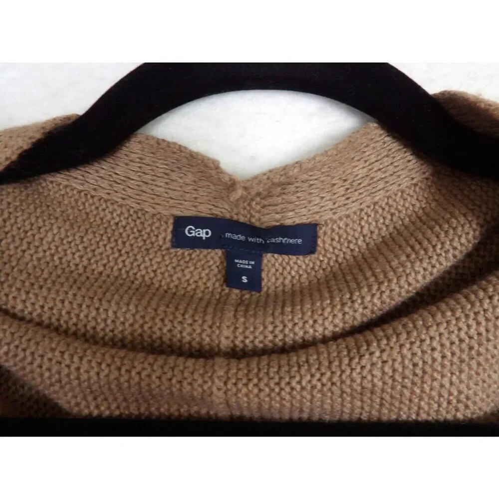 GAP Open Front Cotton Cashmere Brown Asymmetrical 3/4 sleeve Cardigan | Small‎