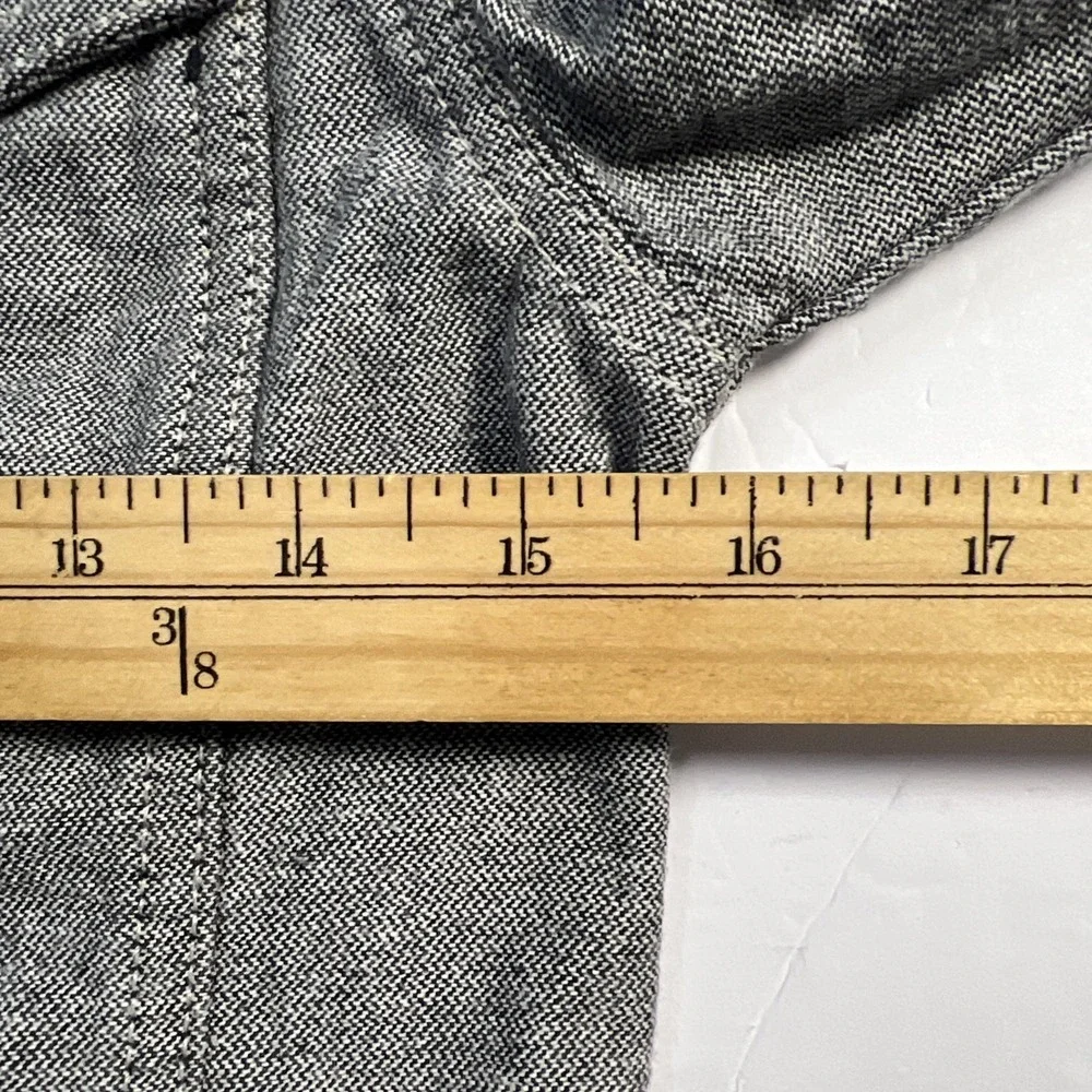 Polo Jeans Co Ralph Lauren Jacket Womens Size XS Gray Denim Button Front Pockets