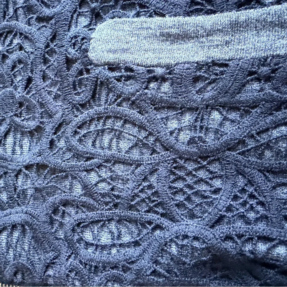 J. Crew Merino Wool Crochet Front Zip Up Cardigan