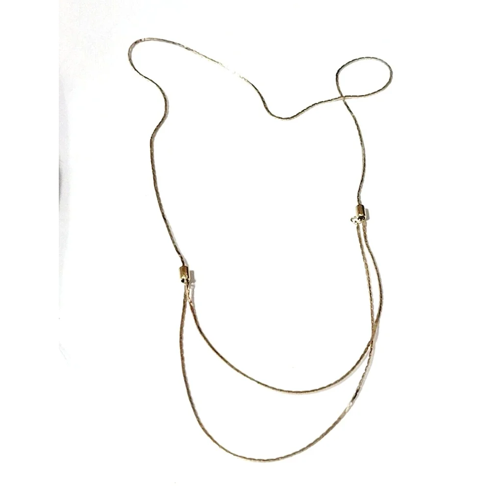 Vintage Liquid Gold-tone Necklace Swag Chain 20