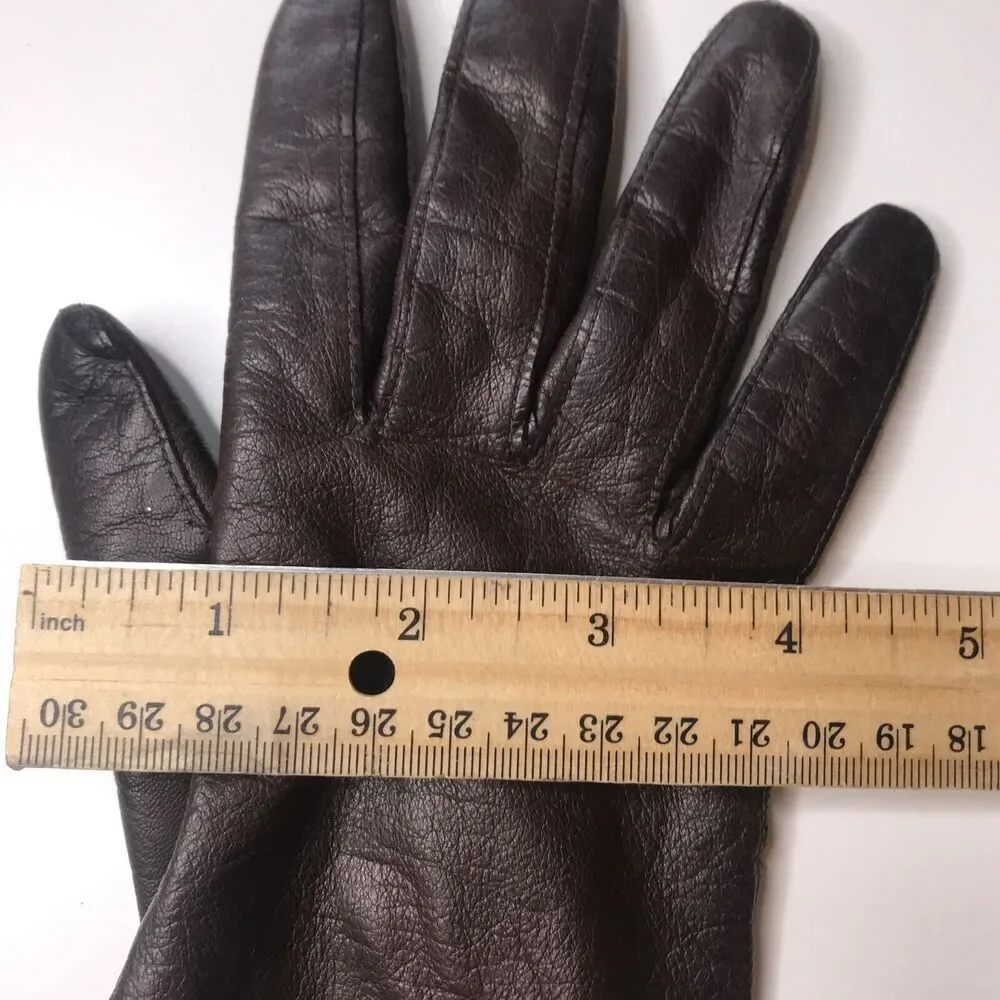 Franklin Simon womens Vintage Gloves Deep Brown Flawed-wear