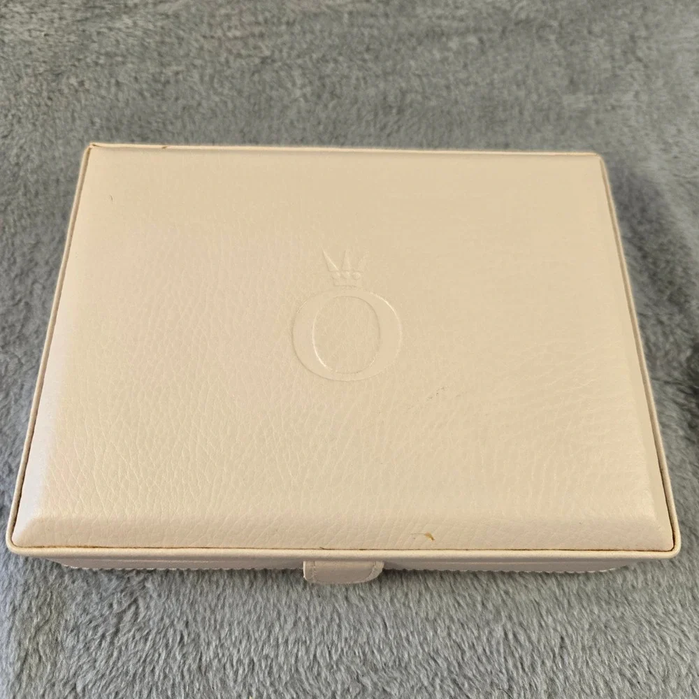 Pandora Cream Genuine Leather Jewelry Box Case Unforgettable Moments Retired