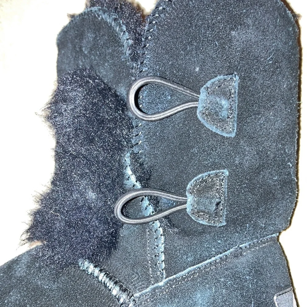 DREAM PAIRS Suede Shorty-PomPom Winter Lined Ankle Boots Little Girl Size 1
