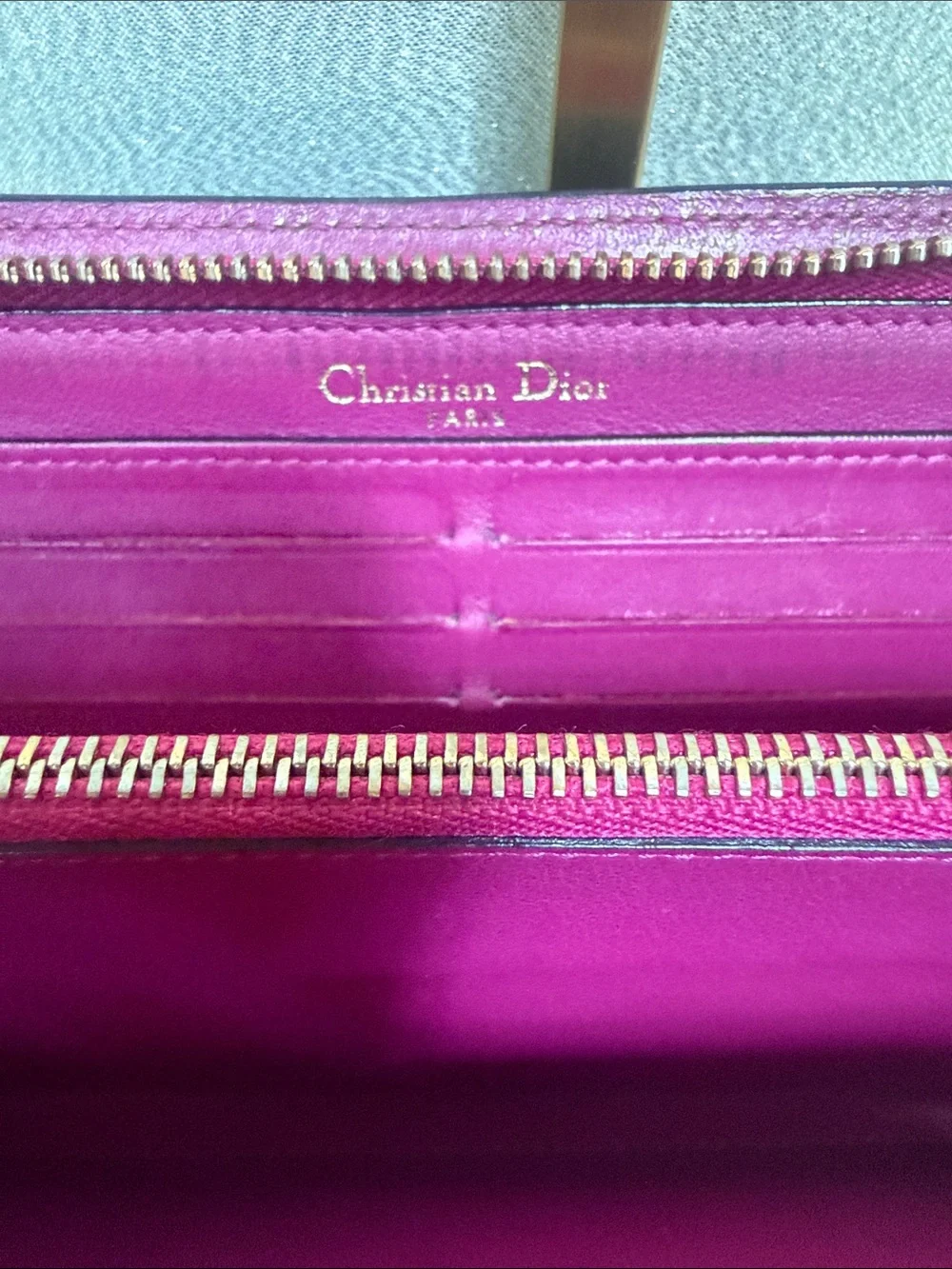 Dior authentic zip