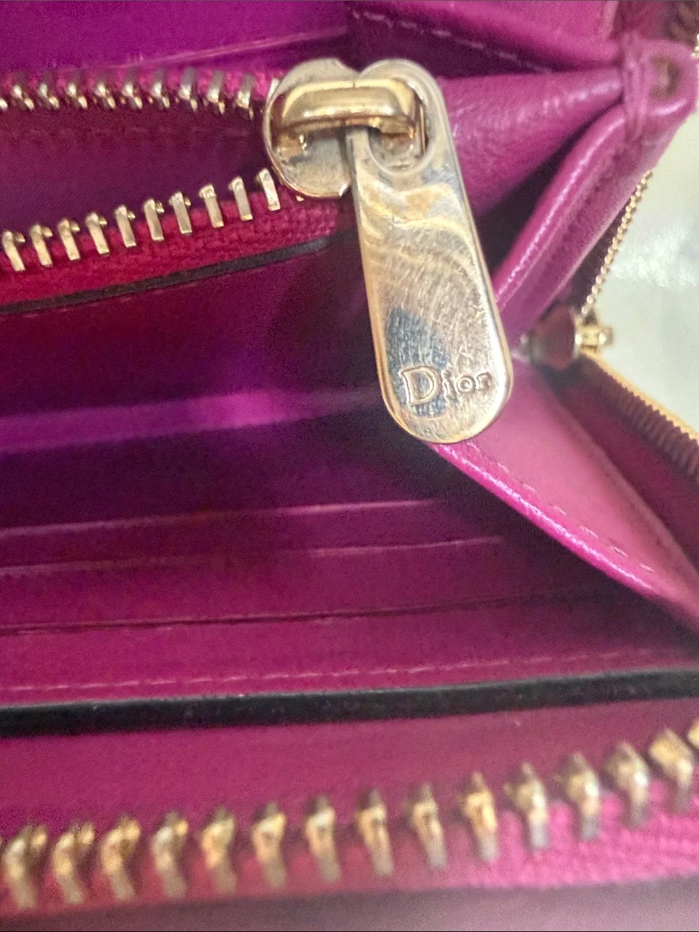 Dior authentic zip