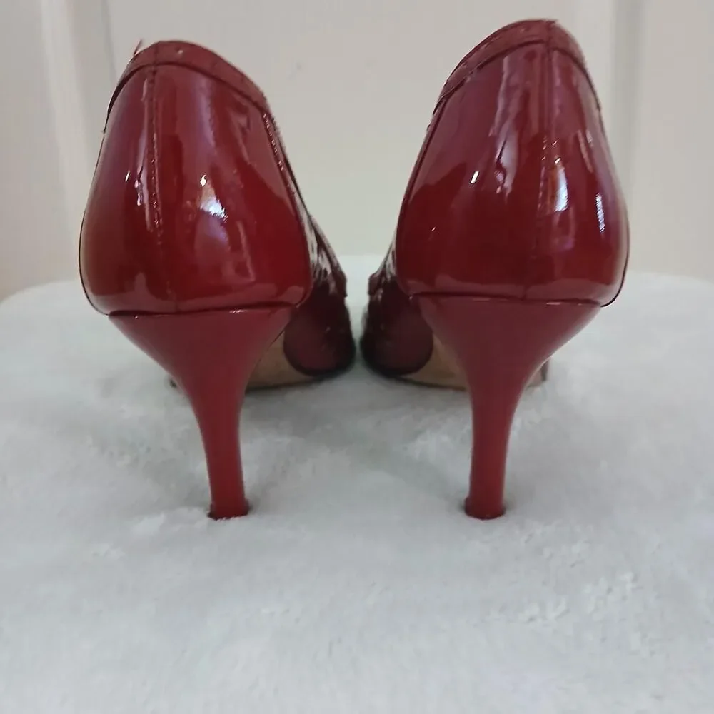 Vaneli patent style red