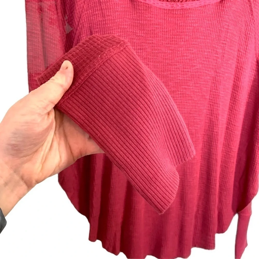 Free People Womens Spring Valley Henley Blouse S