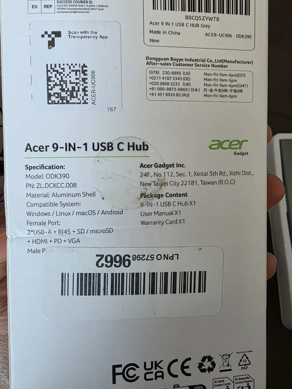 Acer usb hub