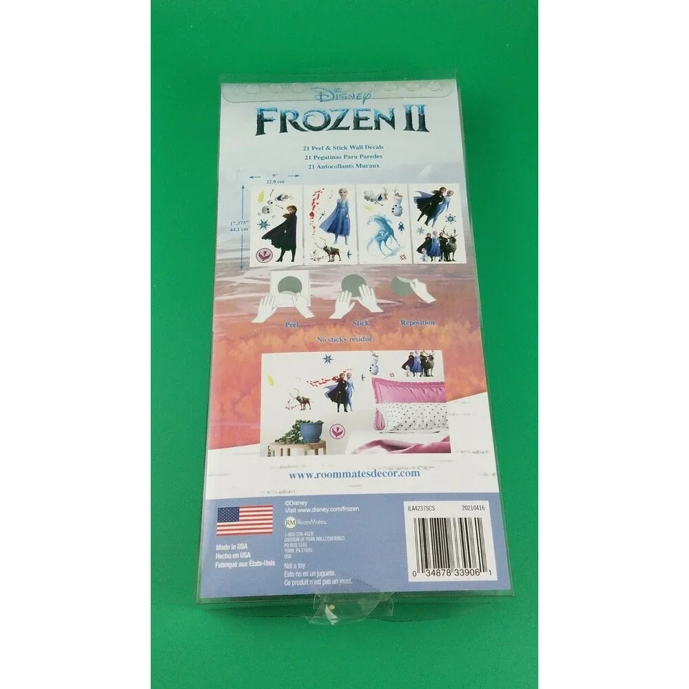 RoomMates Frozen II 2 Movie 21 Peel / Stick removable Wall Decals Anna Elsa Olaf