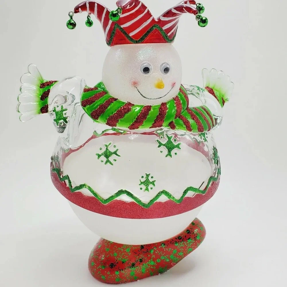 Department‎ 56 Christmas Candy Dish Snowman Flip Tops Holder Decoration