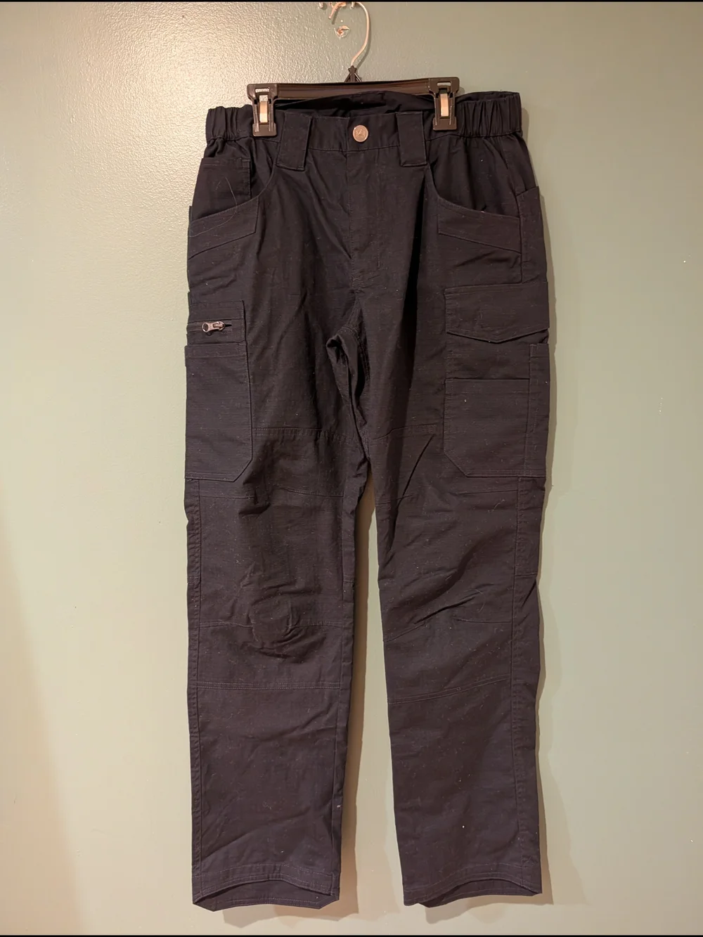 Mansdor Navy Tactical Work Pants - Elastic Waist