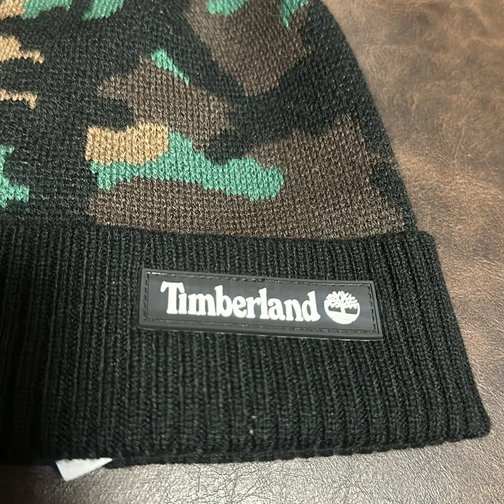 Timberland Adult Maudslay Camp Jacquard Beanie: CAMO: NEW WITH TAGS: ONE SIZE