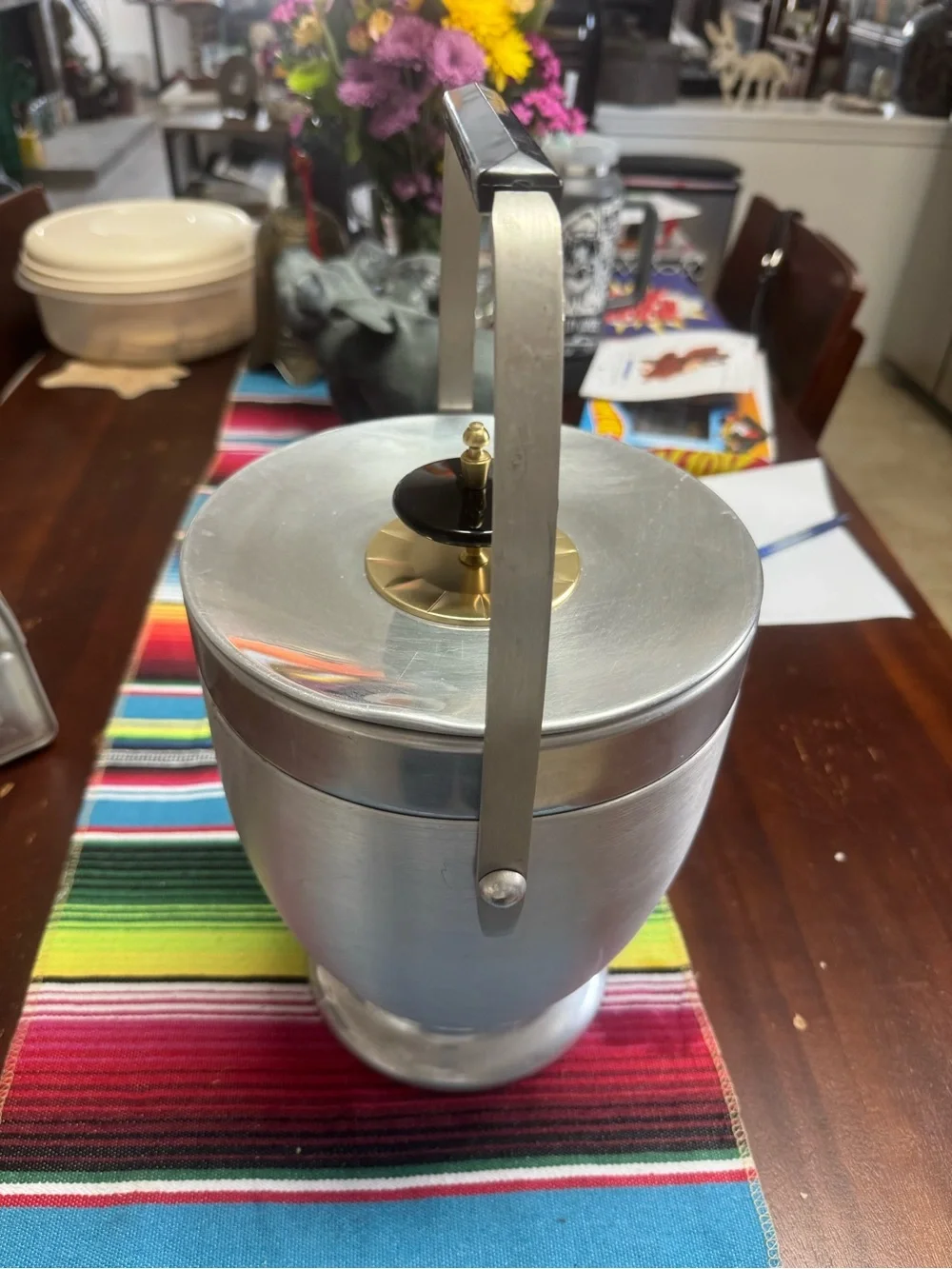 1950s kromex ice bucket Mcm atomic age space age barware shag tiki