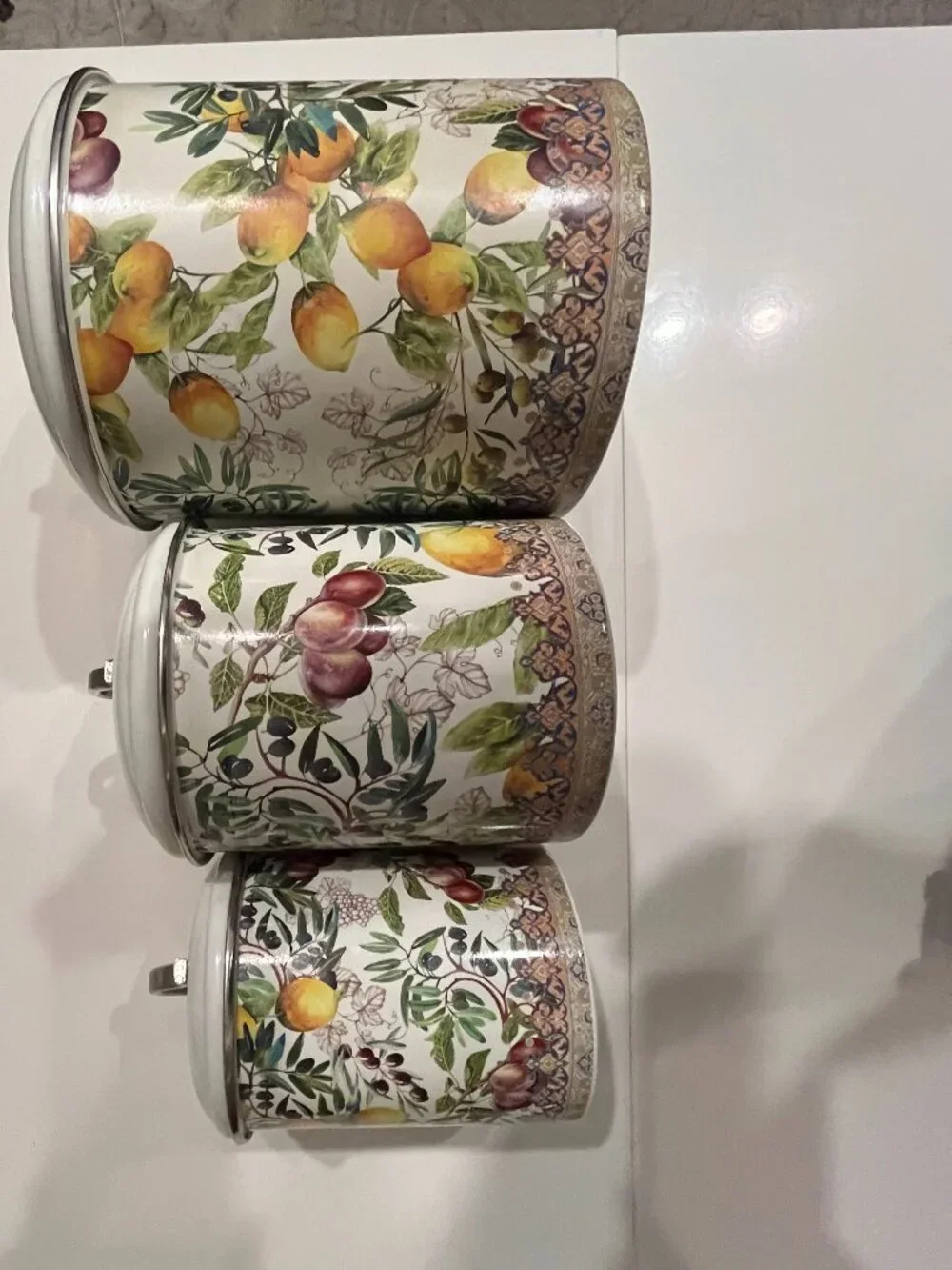 Michel Design Works Tuscan Grove Carbon Steel 3 Piece Kitchen Canister Set KCS27