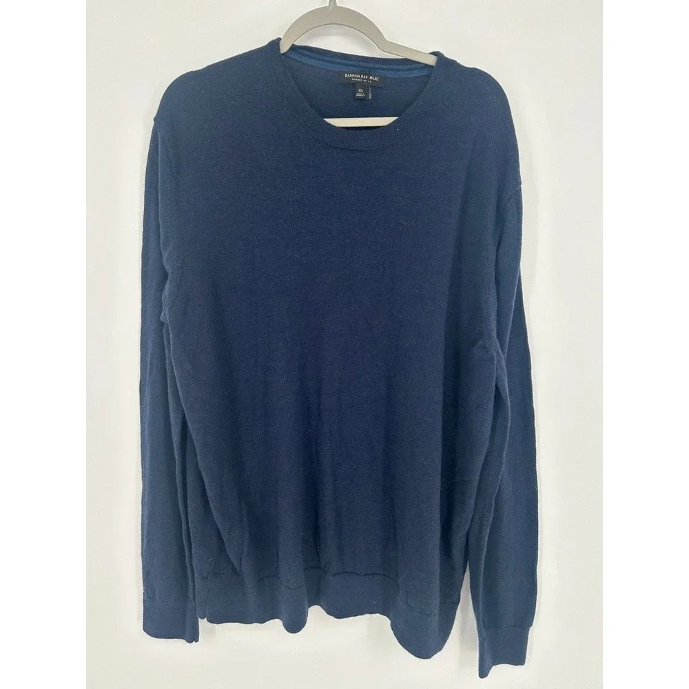 Banana Republic Mens Merino Wool Crewneck Sweater  XXL Normcore Capsule Heritage