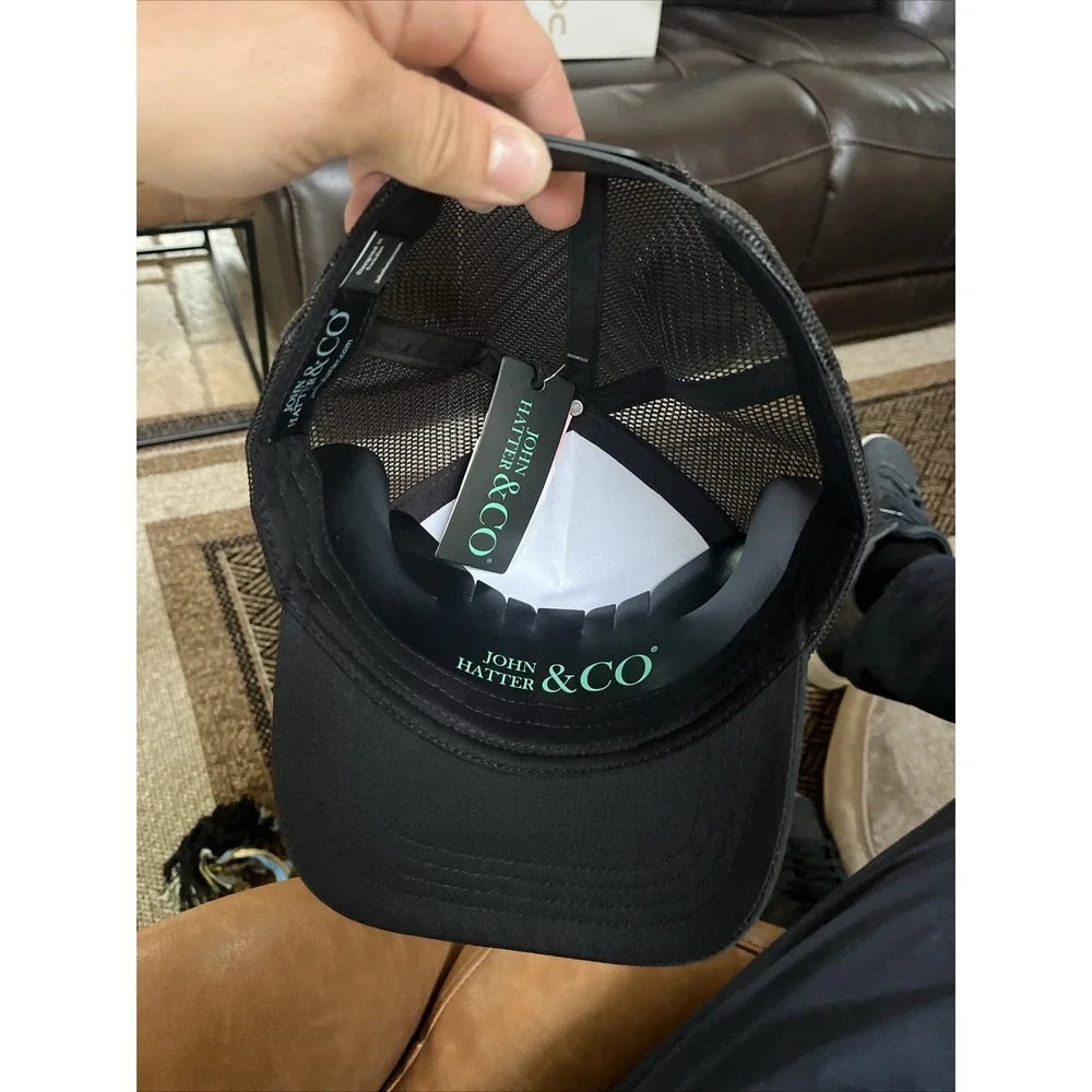John Hatter & Co GOAT Trucker Hat Cap New Rubber‎ Plaque Plate Snapback Hat