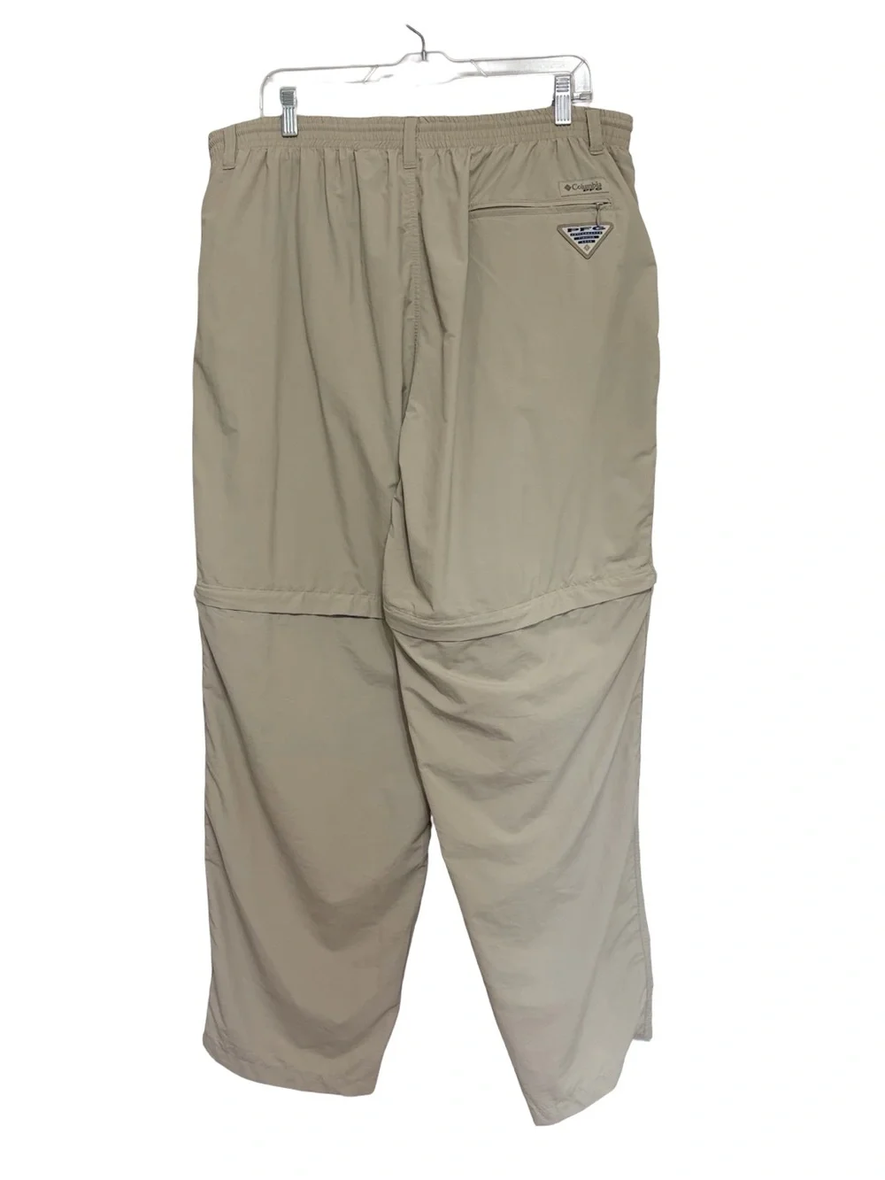 Men’s Columbia PFG Convertible Zip Off Cargo Pants 32” Khaki Tan - Size XL
