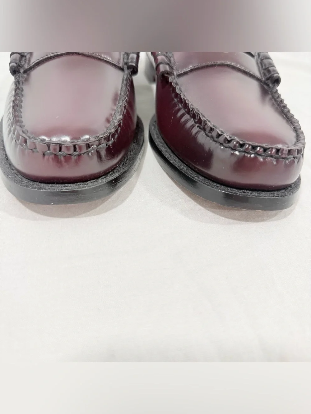 G. H. BASS Men's Larson Wine Weejuns Leather Penny Loafer Slip On Sz 7 D