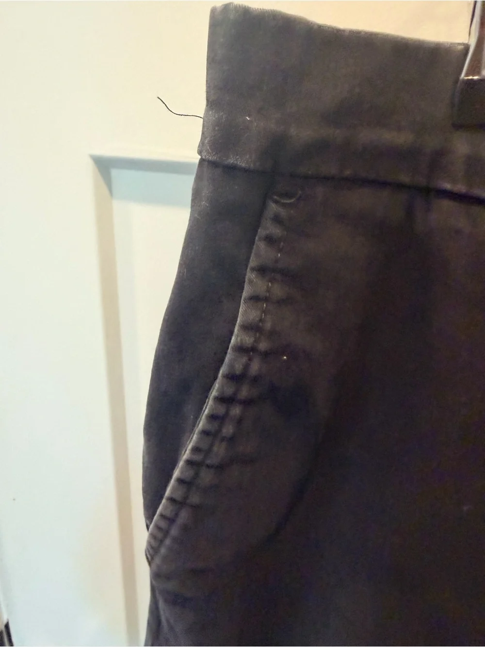 M&S Marks Spencer Slim Fit Chino Pants 38x31 Black Charcoal Mens Trousers