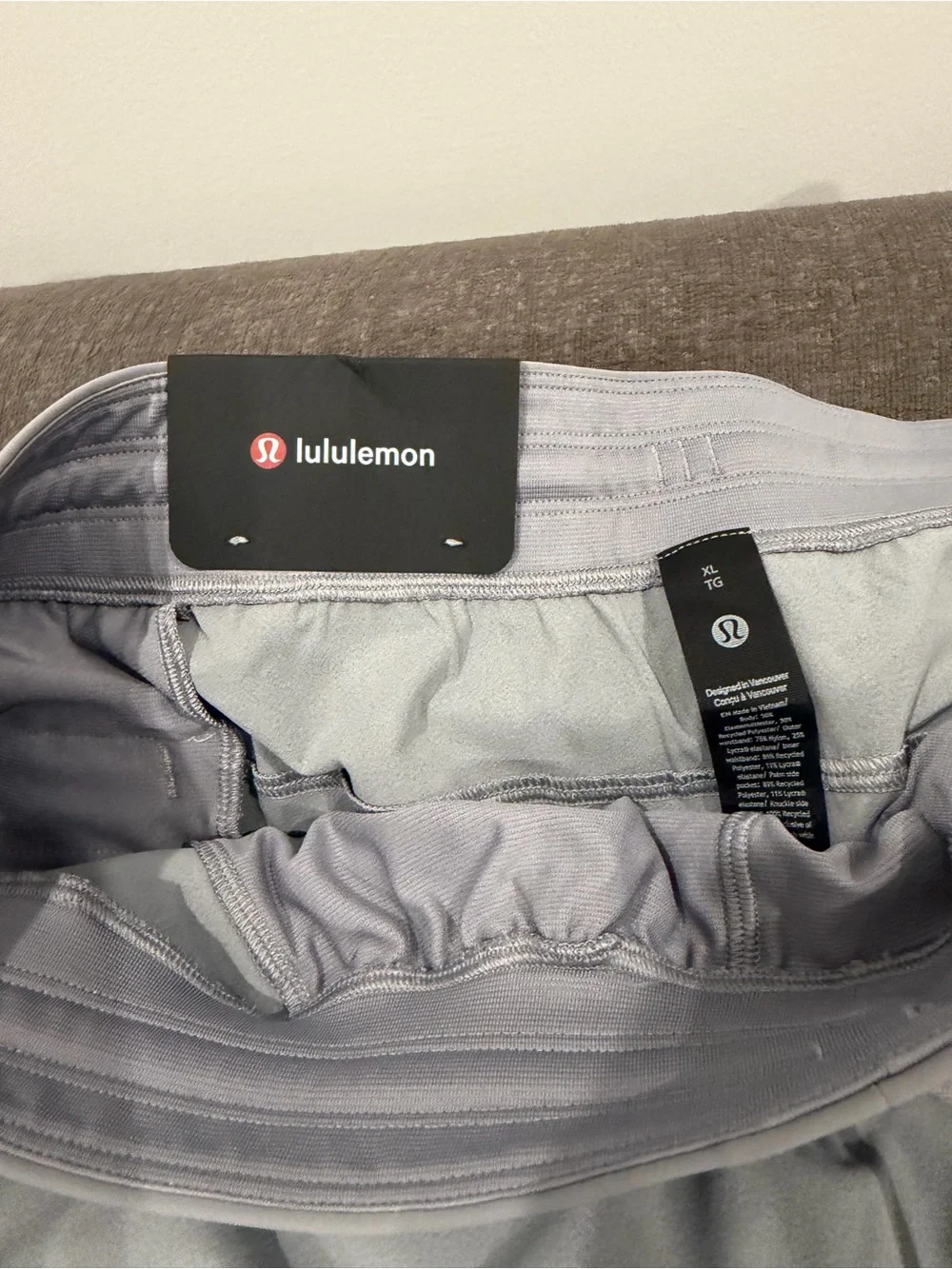 LULULEMON - Men’s Sz XL Zeroed In Slim Fit Light Gray Pants NWT