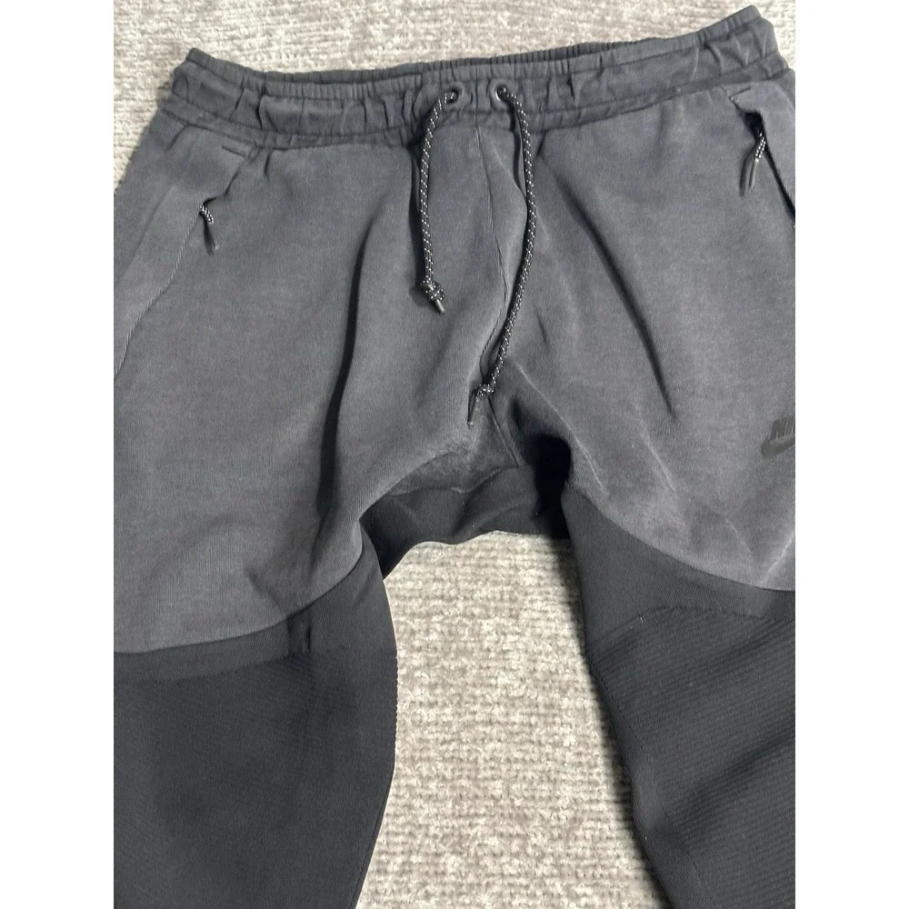 Nike Tech Fleece Joggers Mens Medium Black Slim Fit Moto Sweatpants