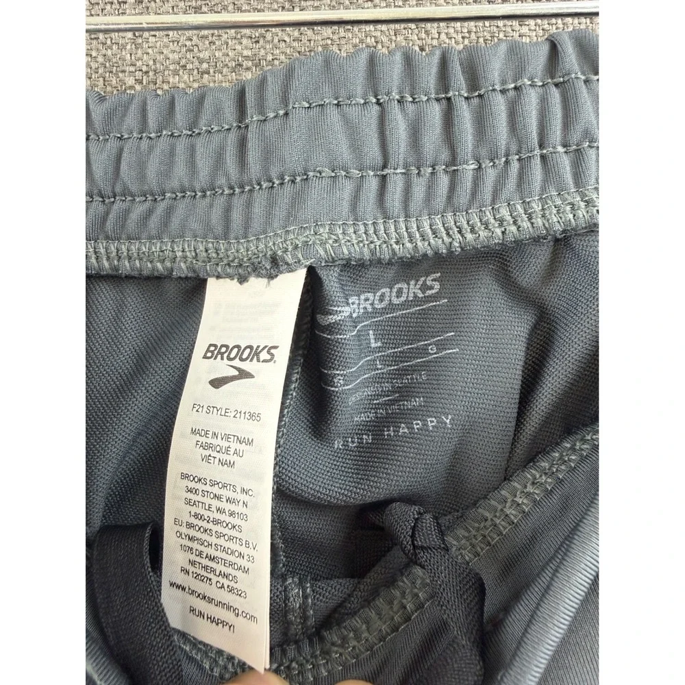Brooks Spartan Pant Mens Large Asphalt Grey Running Training Trousers 211365
