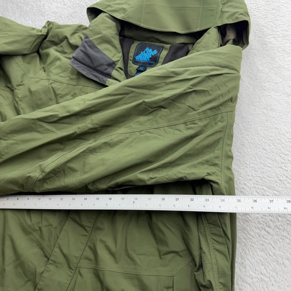 Eastern Mountain Sports EMS System Three Jacket Olive Green Mens XL Hooded Parka