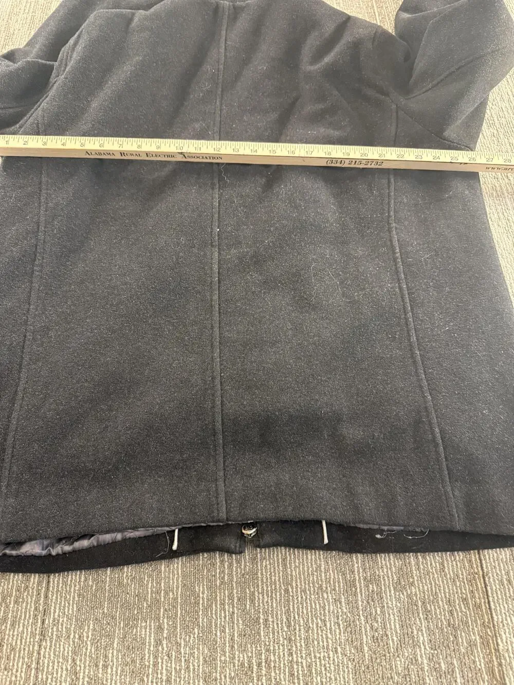 Calvin Klein Car Coat Mens XL Black Quilted Lined Full Zip Stand Collar Pockets