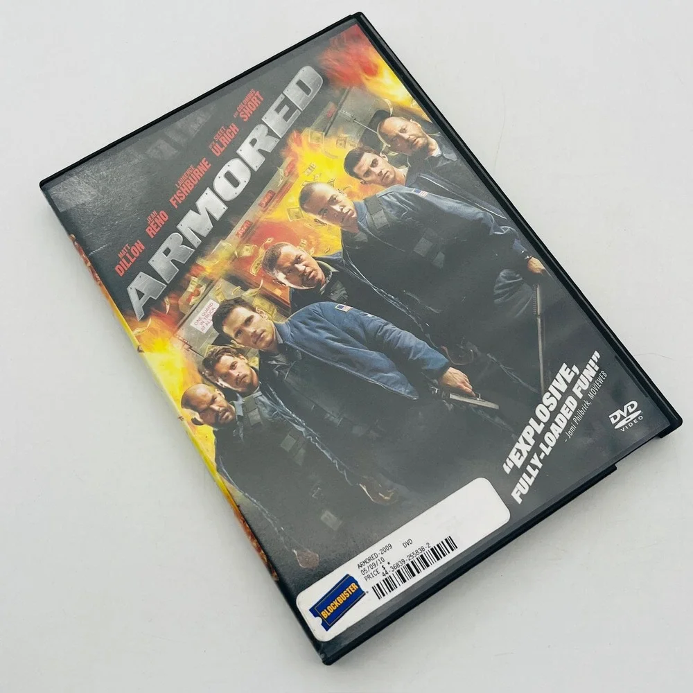 Armored DVD 2009 Action Thriller Matt Dillon Laurence Fishburne Blockbuster Case