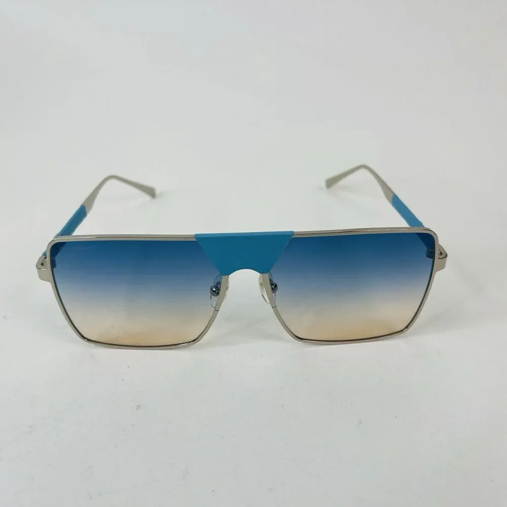 Salvatore Ferragamo‎ SF221 237 Palladium Blue Sunglasses 59-15-140 Gradient