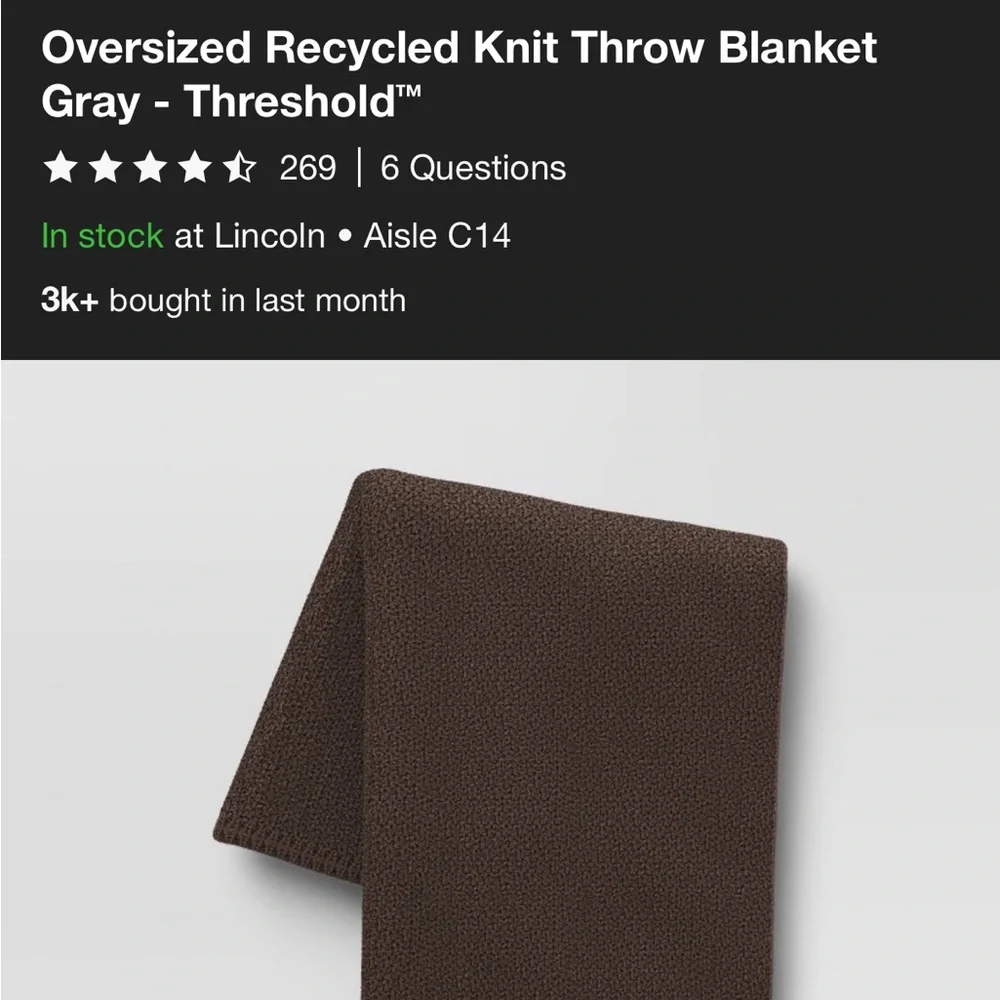 Threshold brand without tags