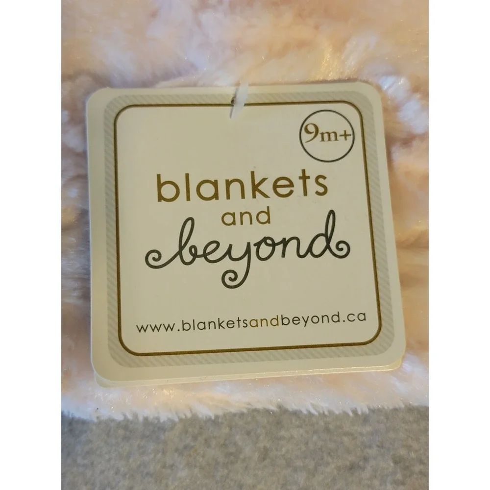 NWT Blankets & Beyond Pink Sleeping Bunny Rabbit Lovey Security Blanket