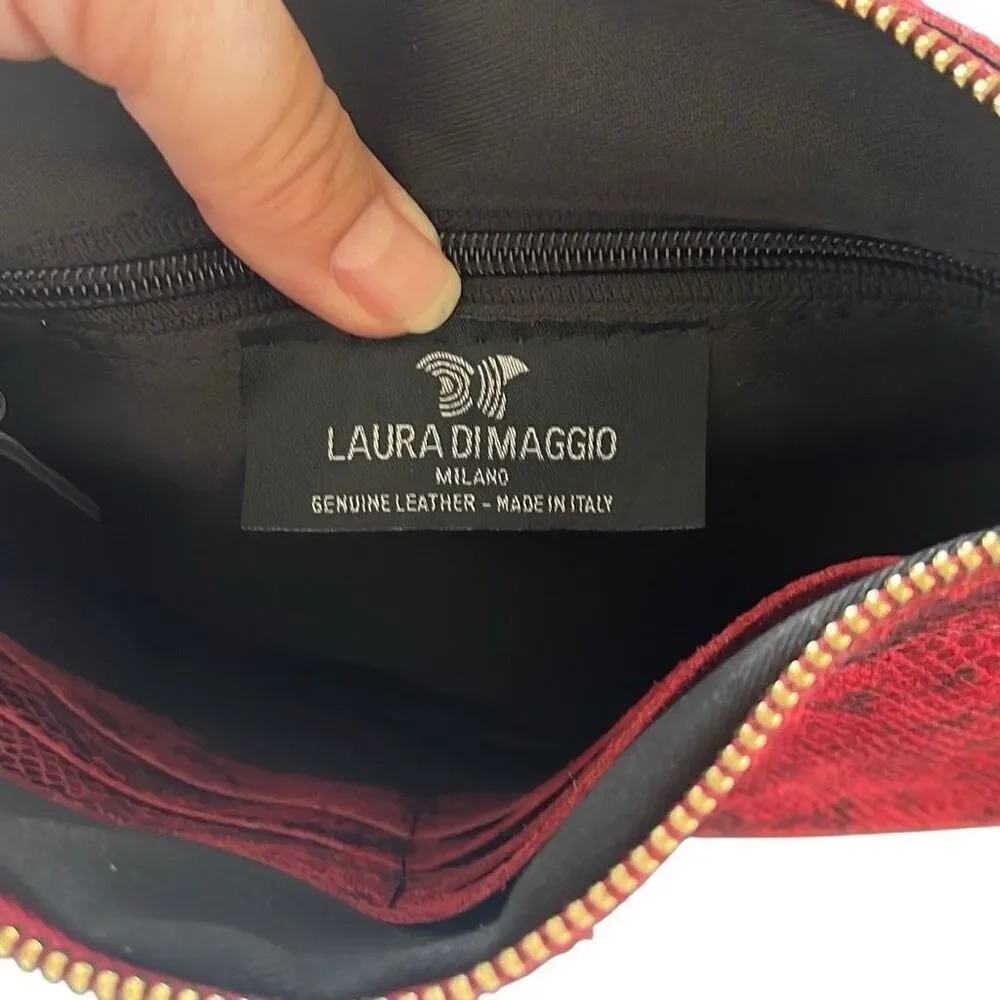 Laura DiMaggio made in Italy, genuine leather cosmetic pouch
