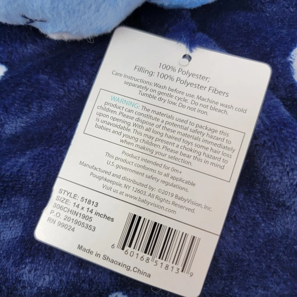 NWT HB Hudson Baby Whale Anchor Nautical Plush Navy Blue Lovey Security Blanket