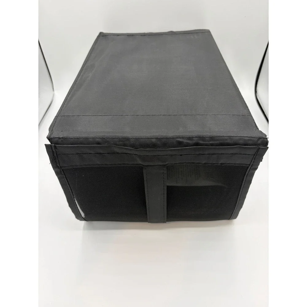 4 pack IKEA Skubb Storage Box Black Fabric Closet Organizer Bin with Mesh Front