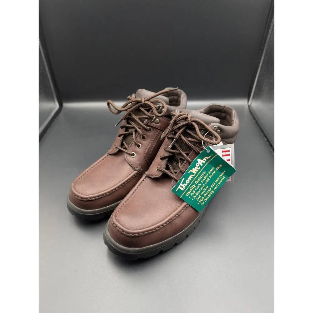 Thom McAn Boots Mens 12 Chukka Ankle Brown Leather Moc Toe Casual 84630